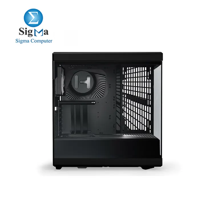 HYTE Y40 Modern Aesthetic Panoramic Tempered Glass Mid-Tower ATX Computer Gaming Case with PCIE 4.0 Riser Cable Included  Black  CS-HYTE-Y40-BB 