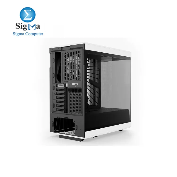 HYTE Y40 Modern Aesthetic Panoramic Tempered Glass Mid-Tower ATX Computer Gaming Case with PCIE 4.0 Riser Cable Included, White (CS-HYTE-Y40-BW)