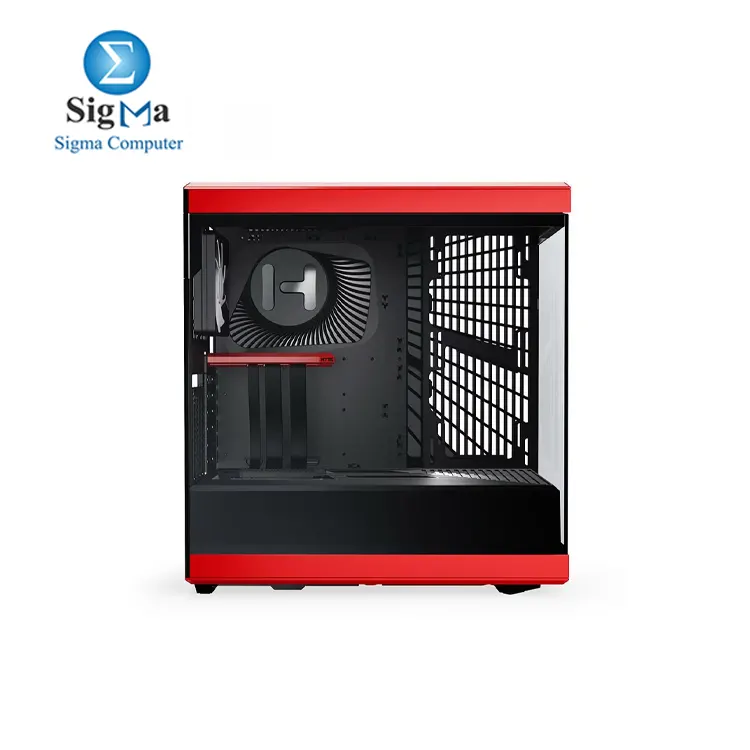 HYTE Y40 Modern Aesthetic Panoramic Tempered Glass Mid-Tower ATX Computer Gaming Case with PCIE 4.0 Riser Cable Included  Red  CS-HYTE-Y40-BR 