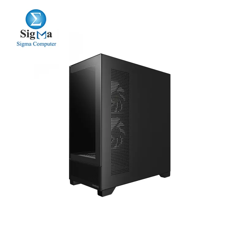 GAMDIAS ATLAS M1 Mid Tower Gaming Computer Case w/Display& App, ATX Tempered Glass PC Case, Built-in 3X 120mm ARGB PWM Fans, Up to RTX 4000 GPU/VGA 410mm& 360mm AIO/Radiator& 6x120mm Fans& 160mm CPU Cooler