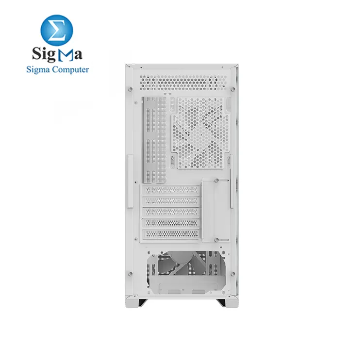 GIGABYTE C102 GLASS ICE Mid-tower case with tempered glass, supports Mini ITX/Micro ATX, 410mm GPUs, 165mm CPU coolers, 360mm radiators, 2x USB 3.0, and dust filters