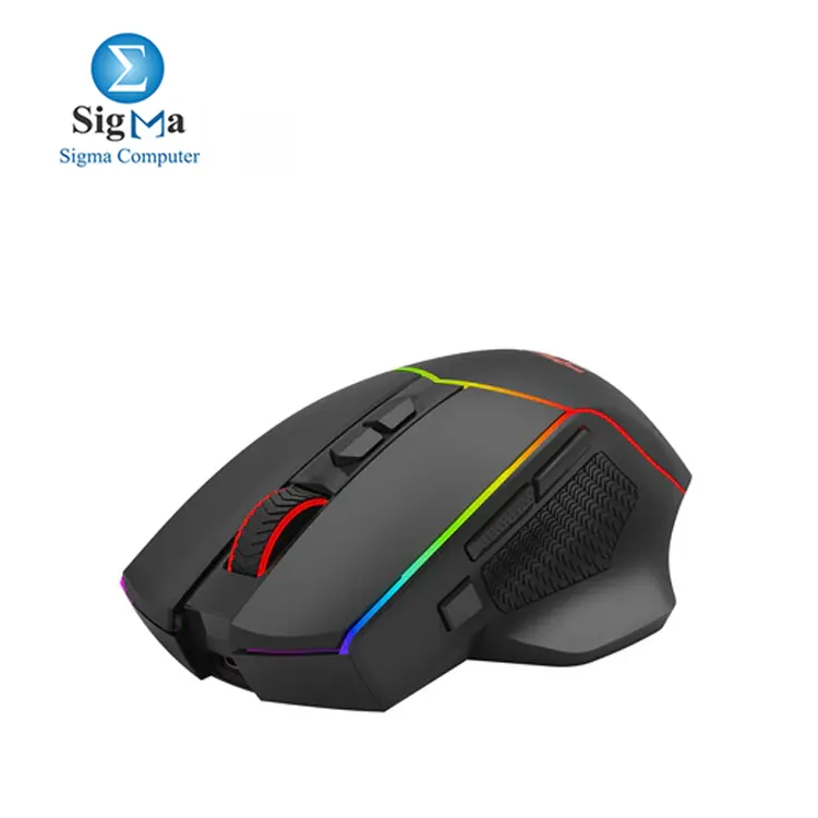 Redragon M814 Wireless Gaming Mouse  Tri-Mode 2.4G USB-C Bluetooth Ergonomic Mouse Gaming  8000 DPI  RGB Backlit  Fully Programmable  Rechargeable Wireless Computer Mouse for Laptop PC Mac