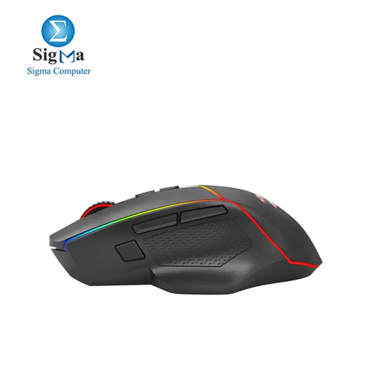 Redragon M814 Wireless Gaming Mouse  Tri-Mode 2.4G USB-C Bluetooth Ergonomic Mouse Gaming  8000 DPI  RGB Backlit  Fully Programmable  Rechargeable Wireless Computer Mouse for Laptop PC Mac