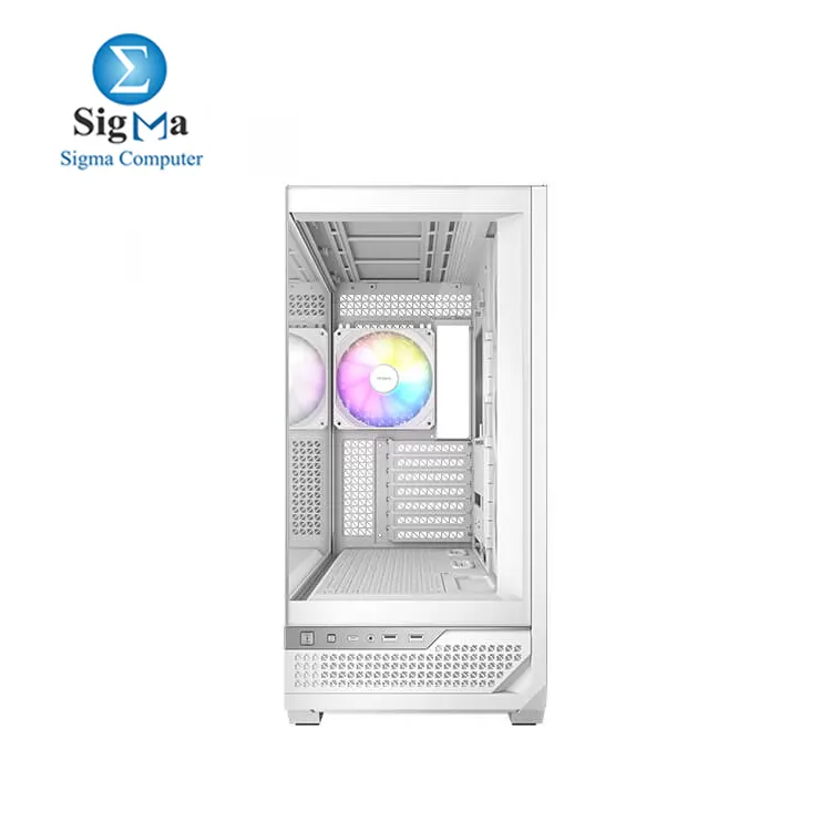 Antec C7 ARGB White, RTX 40 GPU Support, 4 x 120mm ARGB PWM Fans Included, Vertical Cooling, Type-C 10Gbps, Seamless Tempered Glass Front & Side Panels, 360mm Radiator Support, Mid-Tower E-ATX PC Case