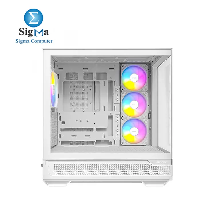 Antec C7 ARGB White, RTX 40 GPU Support, 4 x 120mm ARGB PWM Fans Included, Vertical Cooling, Type-C 10Gbps, Seamless Tempered Glass Front & Side Panels, 360mm Radiator Support, Mid-Tower E-ATX PC Case