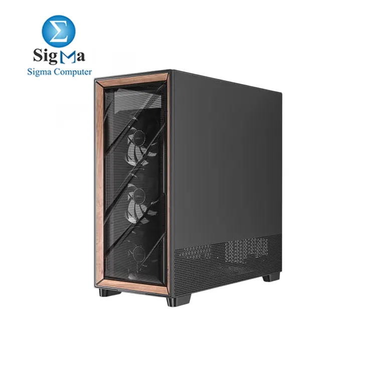 Antec Flux Pro  6 x PWM Fans Included  High-Airflow Front Panel with Walnut Wood  iShift PSU 90   Mount  USB3.0 x 2  Type-C  420mm Radiator Support  Temp. Display  Full-Tower E-ATX PC Case