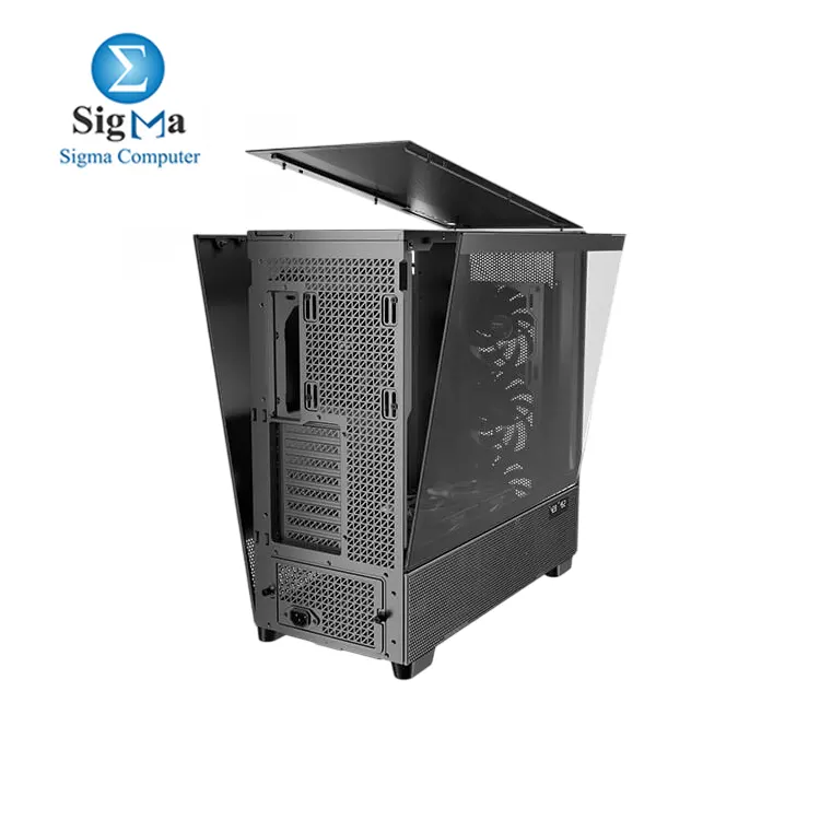 Antec Flux Pro  6 x PWM Fans Included  High-Airflow Front Panel with Walnut Wood  iShift PSU 90   Mount  USB3.0 x 2  Type-C  420mm Radiator Support  Temp. Display  Full-Tower E-ATX PC Case