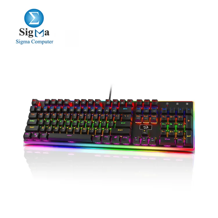 Redragon K577 Kali Mechanical Gaming Keyboard  Rainbow Backlit RED Switches