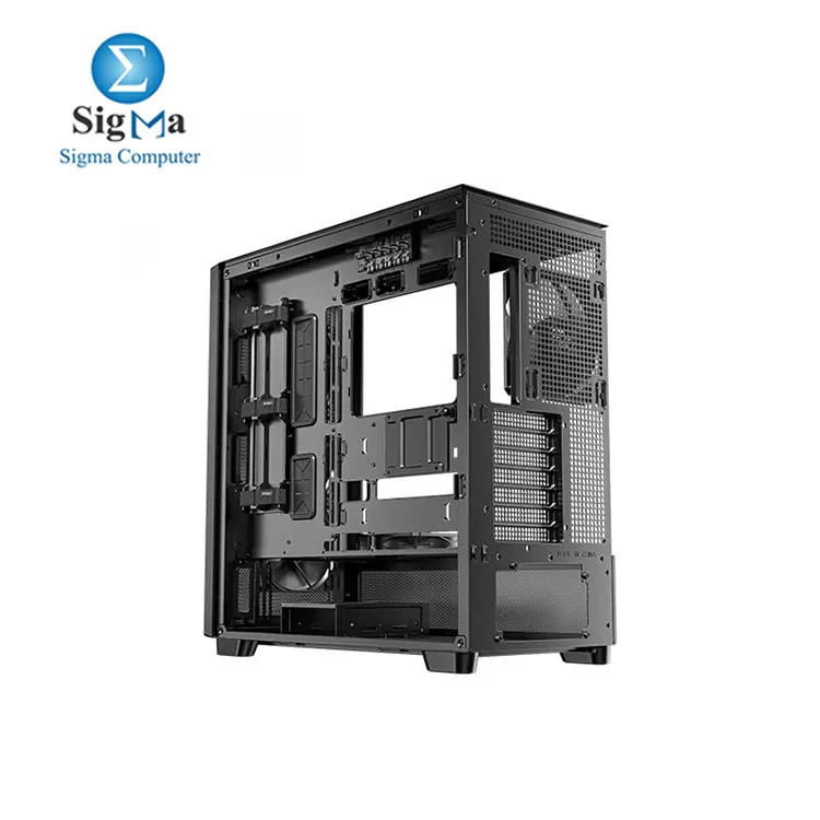 Antec Flux Wood  5 x PWM Fans Included  High-Airflow Front Panel with Walnut Wood  Type-C  420mm Radiator   Back Connect Motherboard Support  Up to 9 Fans Simultaneously  Mid-Tower E-ATX PC Case