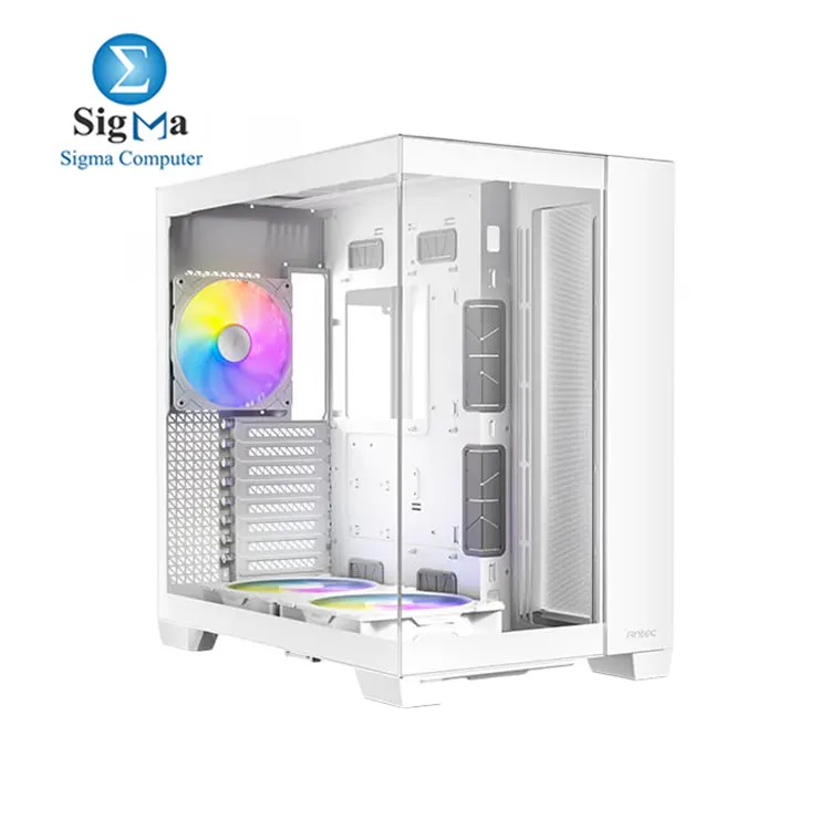 Antec C8 ARGB White  2x TQR 160mm   1x TQ 140mm ARGB PWM Fans Included dual-chamber layout  Type-C  360mm Radiator Support  Seamless TG Front   Side Panels  RTX 40 compatible  Full-Tower E-ATX PC Case