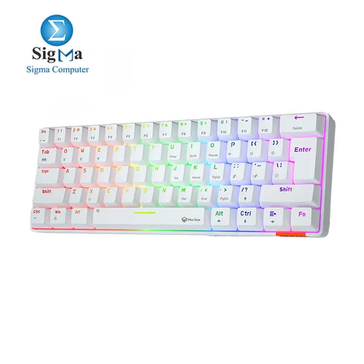 MEETION MK005BT 60  Blue switch Arabic Dual Mode Bluetooth White Mechanical Keyboard