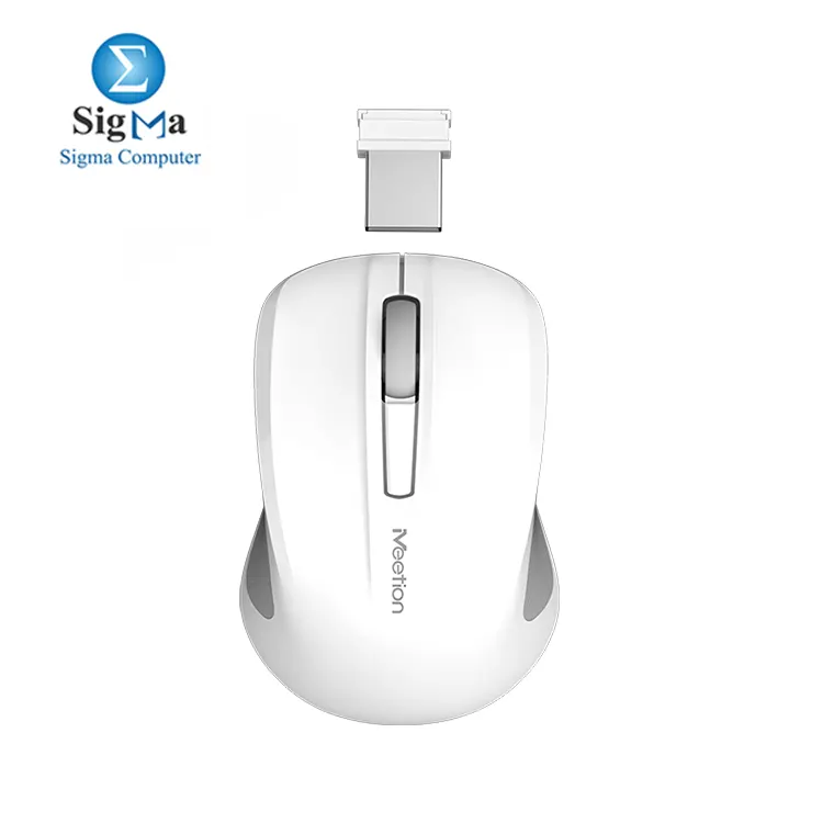 Meetion MiniGo Silent Mini 2.4G Optical Wireless Mouse With Transmission Technology White