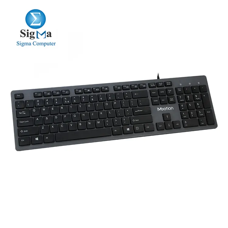 Meetion K841 USB Standard Chocolate Keyboard With Silicone multimedia buttons