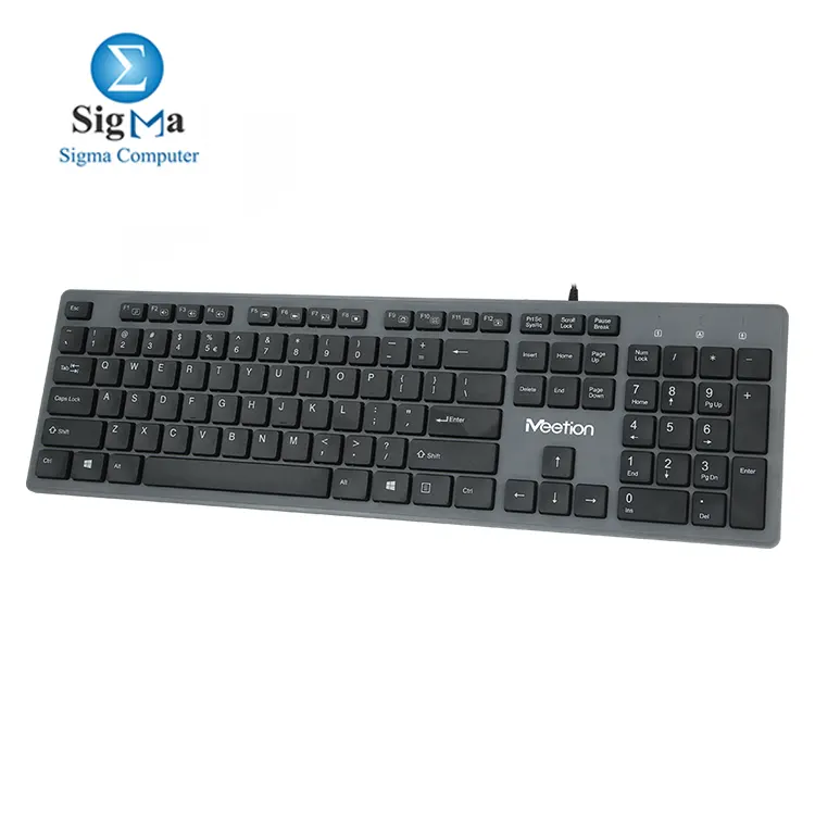 Meetion K841 USB Standard Chocolate Keyboard With Silicone multimedia buttons