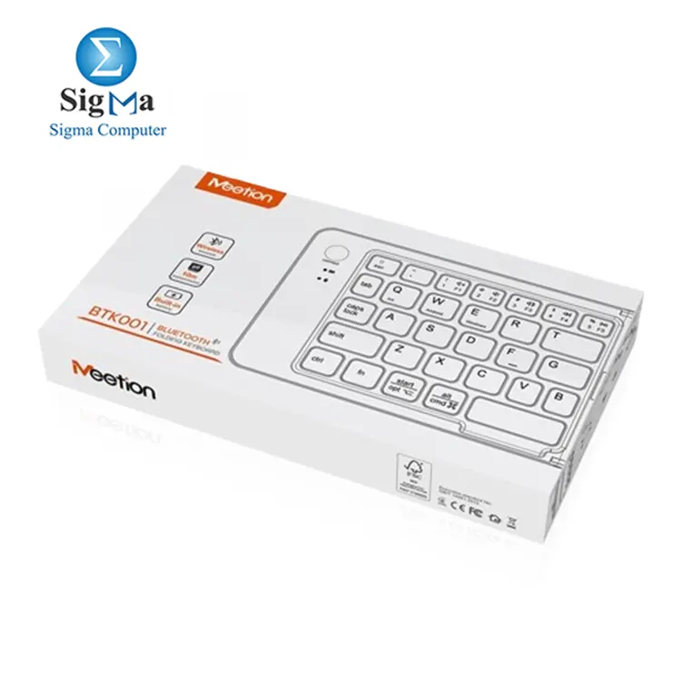 Meetion BTK001 Bluetooth Folding keyboard With Rechargeable Battery