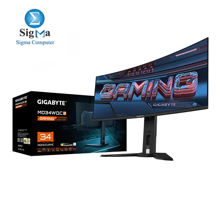 Gigabyte MO34WQC2 34  OLED WQHD Curved Gaming Monitor - 3440 x 1440  240Hz  0.03ms  KVM  250 cd m    FreeSync Premium Pro  DisplayHDR True Black 400  HDMI 2.1  Displayport 1.4