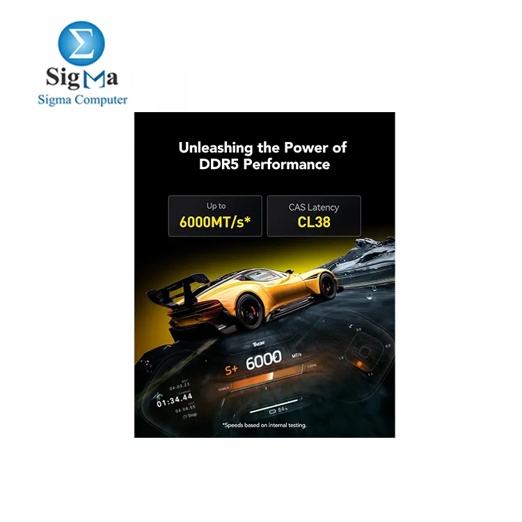 Lexar THOR OC DDR5 RAM 32GB Kit (2x16GB) 6000 MHz, DRAM 288-Pin UDIMM Desktop Memory, DDR5 High-Performance Gaming Computer Memory Support Intel XMP 3.0/AMD EXPO, On-die ECC, 1.35V(LD5U16G60C38LG-RGD)