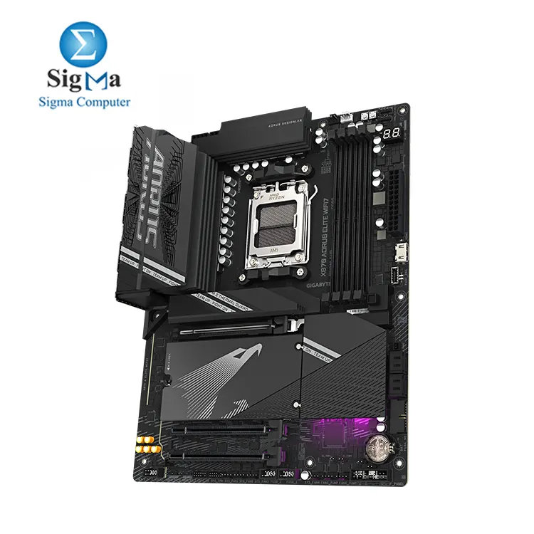 GIGABYTE X870 AORUS ELITE WIFI7 Motherboard - Supports AMD Ryzen 9000 CPUs  16 2 2 phases VRM  up to 8000MHz DDR5  OC   4xPCIe 5.0   4xM.2  Wi-Fi 7  2.5GbE LAN  USB 3.2 Gen 2x2