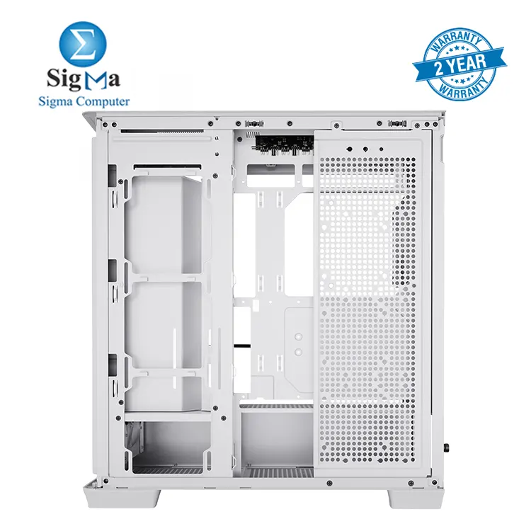 APNX C1 Mid-Tower ATX White PC Case  4 Included High Airflow APNX FP1 ARGB Fans  up to 11 Total Fan Slots  Top and Side 360mm Liquid Cooler Support  5-Port PWM ARGB Control Hub