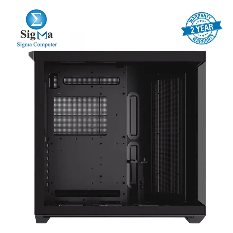 APNX V1 Dual-Chamber ATX Mid-Tower Airflow PC Case, Panoramic Glass Panels, 10 Fan Slots, 360mm Radiator Support, Front Angular Intake 16cmx2 Fan Bracket, GPU Mount, Cable Management, Type-C, Black APCM-VI01003.11