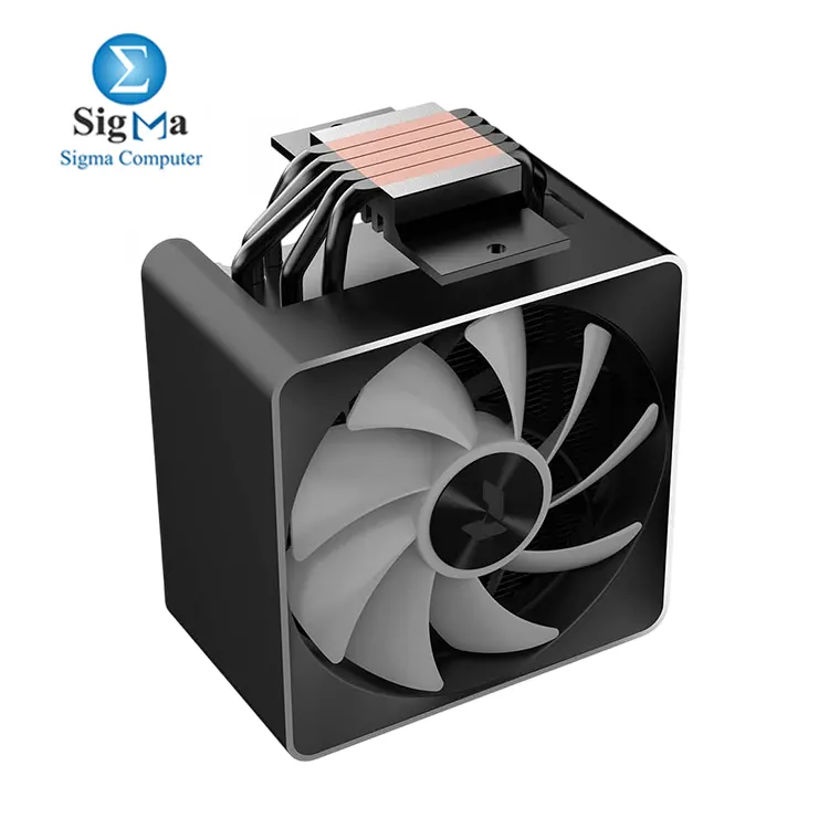 APNX AP1-V Black Tower ARGB CPU Air Cooler, 5 Heat Pipes, Aluminum Frame, PWM Hydro Bearing Fan, High Air Flow, 165mm (H), Intel LGA 1700/1200, AMD Ryzen AM5/AM4