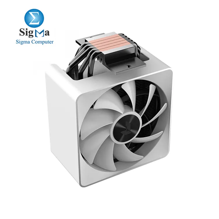 APNX AP1-V White Tower ARGB CPU Air Cooler  5 Heat Pipes  Aluminum Frame  PWM Hydro Bearing Fan  High Air Flow  165mm  H   Intel LGA 1700 1200  AMD Ryzen AM5 AM4