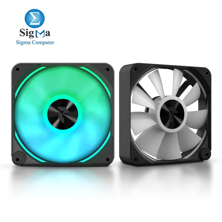 APNX FP2 ARGB 120mm PWM Fan: 500–1800 RPM, 83.87 CFM airflow, 3.49 mmH₂O pressure, 34.8 dBA noise, 30 mm Steel Frame, FDB bearing, ARGB lighting, reverse flow blade