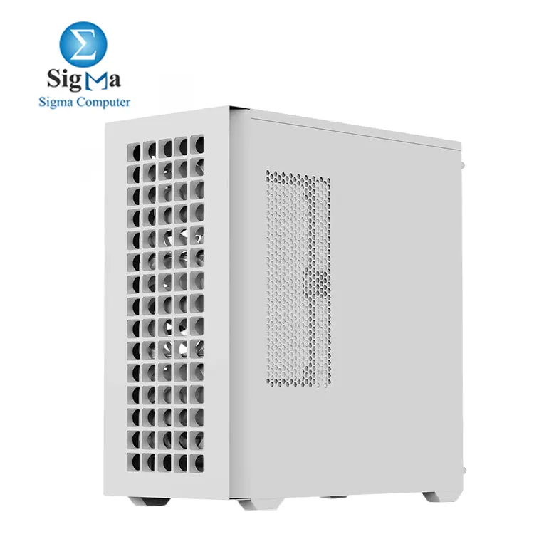 AeroCool D502A Mid Tower Case, Mesh Front Panel, 360mm Radiator Support, 11 Fan Slots, 400mm GPU, ATX/m-ATX/Mini-ITX, Magnetic Dust Filters, SPCC Steel Construction, Trendy PC Build, White