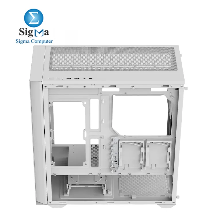 AeroCool D502A Mid Tower Case, Mesh Front Panel, 360mm Radiator Support, 11 Fan Slots, 400mm GPU, ATX/m-ATX/Mini-ITX, Magnetic Dust Filters, SPCC Steel Construction, Trendy PC Build, White