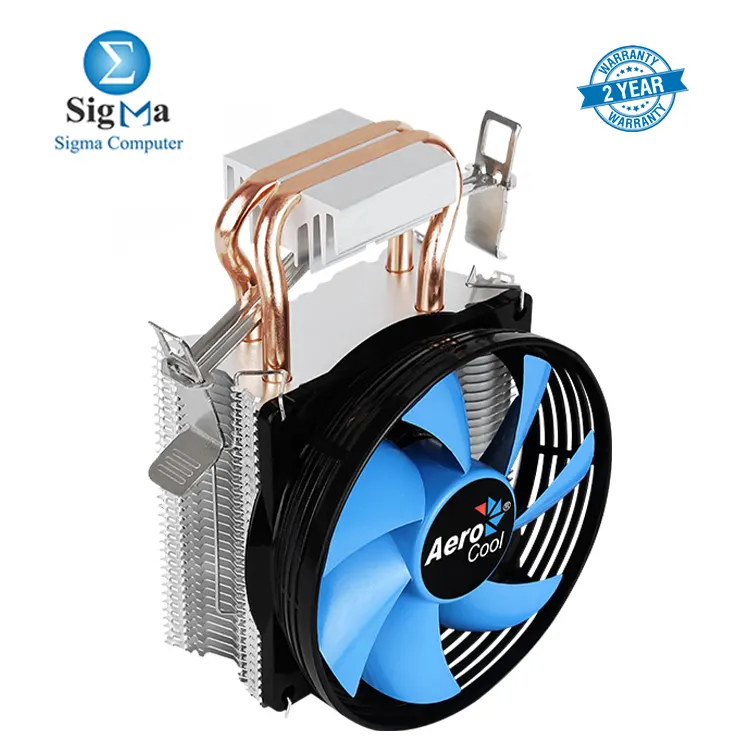 Aerocool Verkho 2 CPU cooler with Heat Core Touch Technology  100W TDP  90mm fan  800-2000 RPM   18.5-23.6 CFM airflow  PWM-4pin connector  and broad socket compatibility  LGA 1700  AM5 