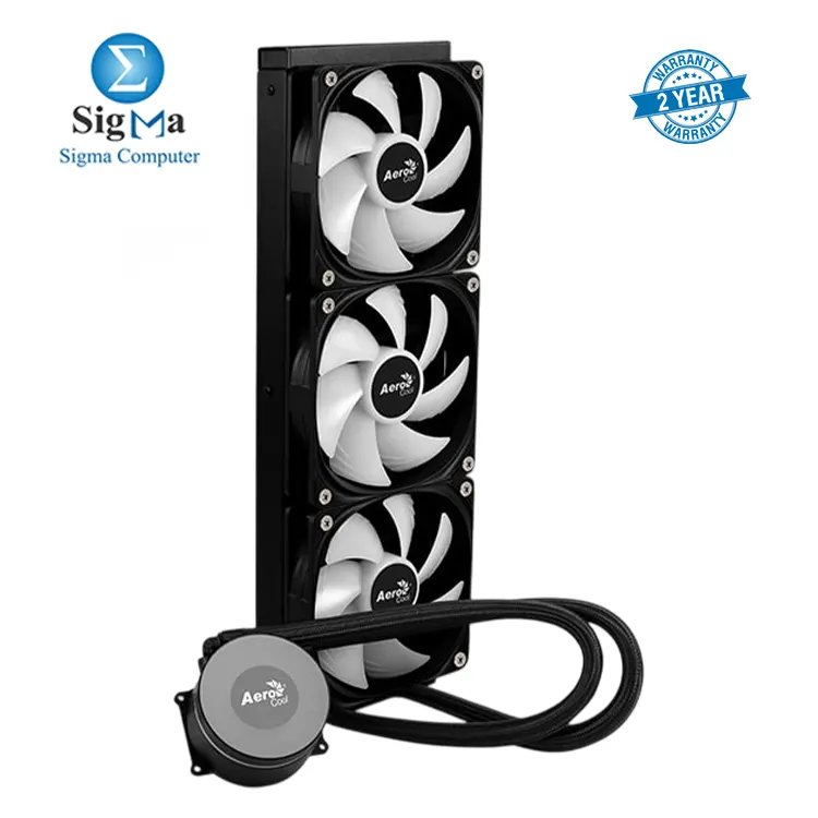 AeroCool Oasis L360 360mm ARGB LIQUID COOLER, 392mm radiator, 300W TDP, 2700RPM pump, 500-2200RPM fans with 65.8 CFM airflow, compatible with Intel LGA1700 and AMD AM5 sockets