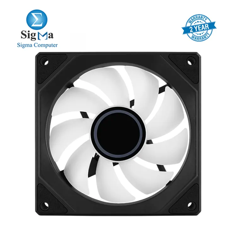 AeroCool Phantom M-3 Reverse ARGB 120mm PWM fan with reverse blades, ARGB infinity mirror, 1800 RPM max speed, 49.8 CFM airflow, and RGB sync support.