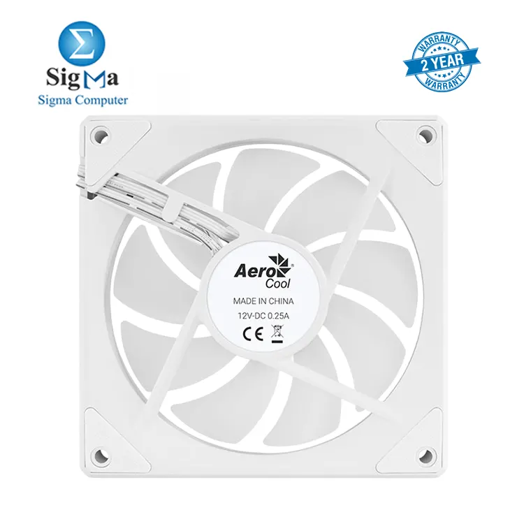 AeroCool Phantom M-3 Reverse ARGB PWM Fan 120mm PWM fan with reverse blades  ARGB infinity mirror  1800 RPM max speed  49.8 CFM airflow  and RGB sync support.