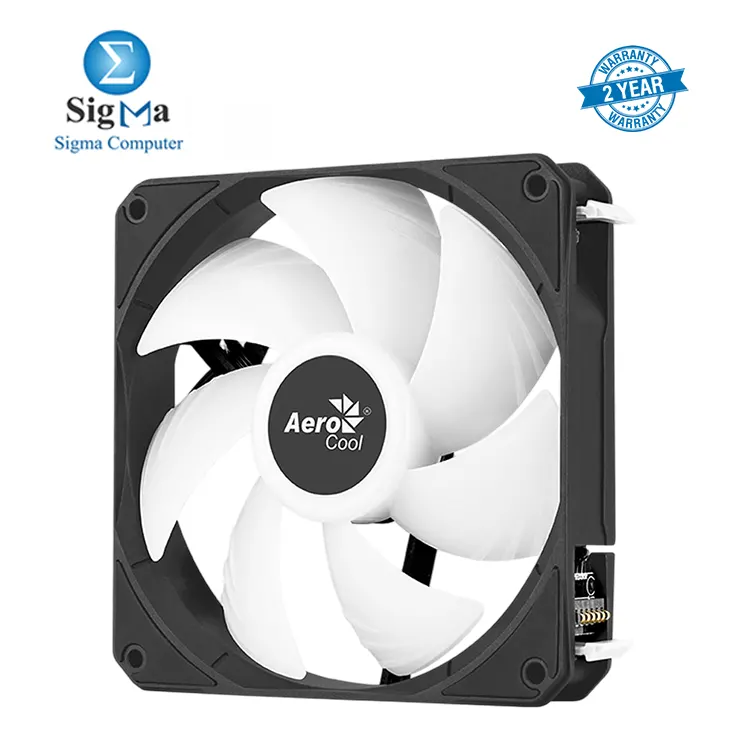 AeroCool Link 3-Pack 12 cm ARGB Fan features 1500RPM speed 42.6 CFM airflow 25.3 dB A noise level 1.3mm H2O air pressure and hydraulic bearings with 30 000 hours MTBF