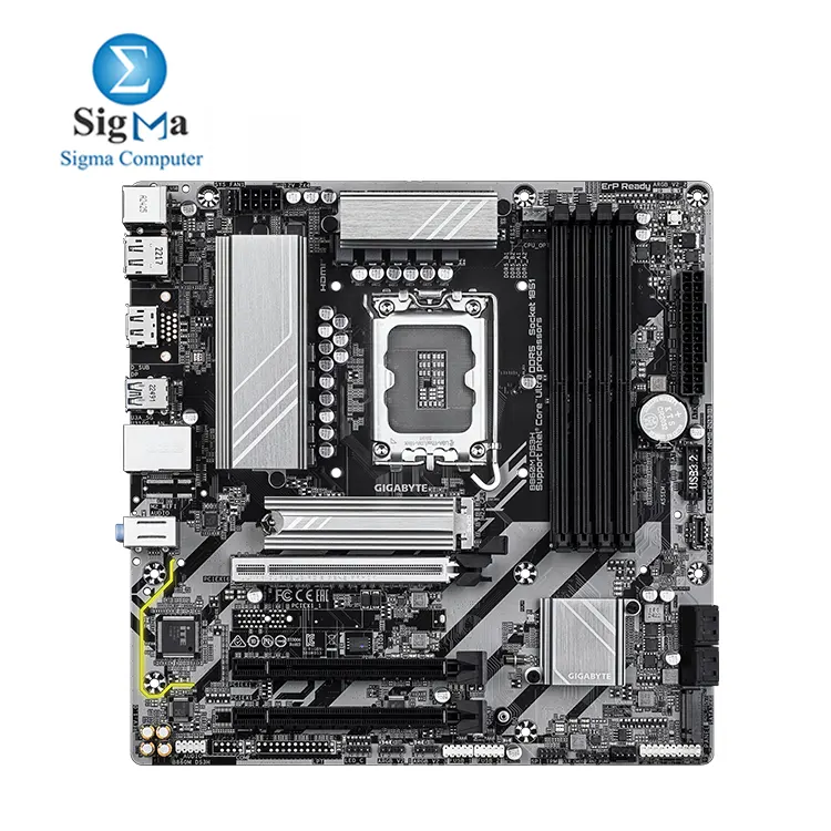 Gigabyte B860M DS3H LGA1851  DDR5-9066  PCIe 5.0  2x M.2  2.5GbE LAN  HDMI 2.1  DP 2.1  USB 3.2  Micro-ATX.