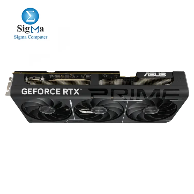 ASUS PRIME GeForce RTX 5080 features 16GB GDDR7  10 752 CUDA cores  2685 MHz boost clock  8K resolution support  triple Axial-Tech cooling with a 16-pin connector.