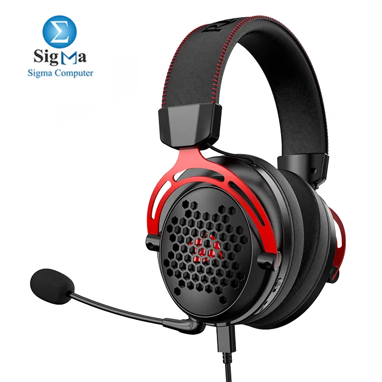 Redragon H386 PRO Diomedes wireless Gaming Headset - 7.1 Surround Sound - 53MM Drivers - Detachable Microphone - 3 modes gaming headset USB AUX 3.5mm And 2.4 wireless mode And bluetooth mode