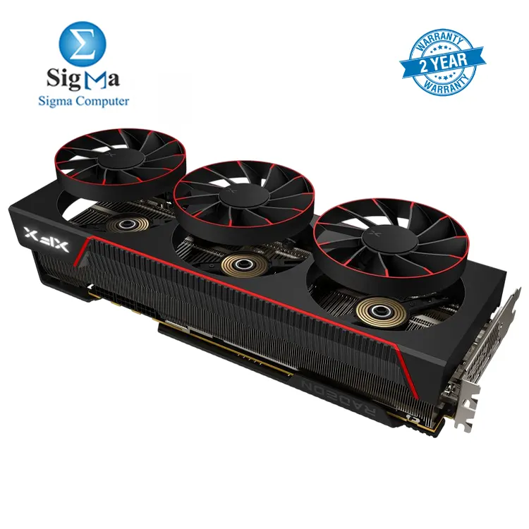  XFX Mercury AMD Radeon RX 7900 XTX 24GB GDDR6 memory  6144 stream processors  2615 MHz boost clock  960 GB s bandwidth  3x Magnetic Air fans