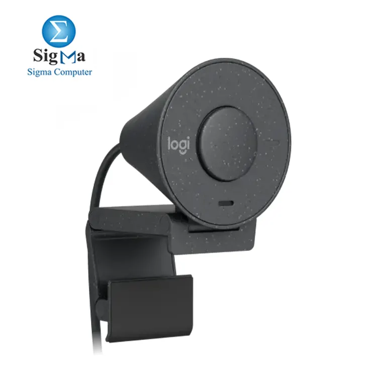 Logitech Brio 300: 1080p @ 30fps, 2MP, 70° FOV, fixed focus, mono mic, USB-C, privacy shutter, RightLight 2, Windows/macOS/ChromeOS compatible Black