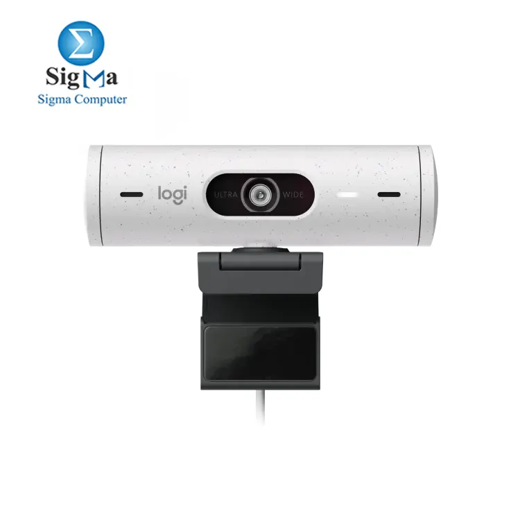 Logitech Brio 500 Full HD Webcam with Auto Light Correction -off white