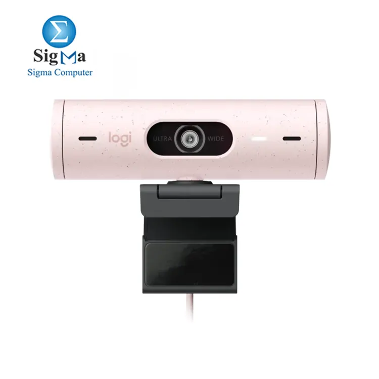 Logitech Brio 500 Full HD Webcam with Auto Light Correction -Rose