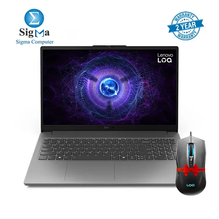 Lenovo LOQ Essential 15IAX9E 83LK0060ED Intel Core i5-12450HX - NVIDIA GeForce RTX 3050 6GB - 16GB DDR5 4800Mhz - 512GB SSD M.2 - 15.6 FHD IPS 144Hz 100%SRGB - Windows 11 - Lenovo LOQ M100 RGB Mouse