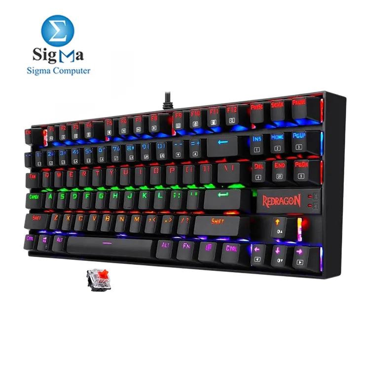 REDRAGON K552E Kumara Elite Rainbow Mechanical Gaming Keyboard Red Switch