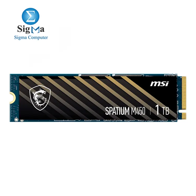 MSI SPATIUM M450 1TB PCIe 4.0 NVMe M.2 – Up to 3600MB/s read, 3000MB/s write, PHISON E19T controller, 3D NAND, 600TBW