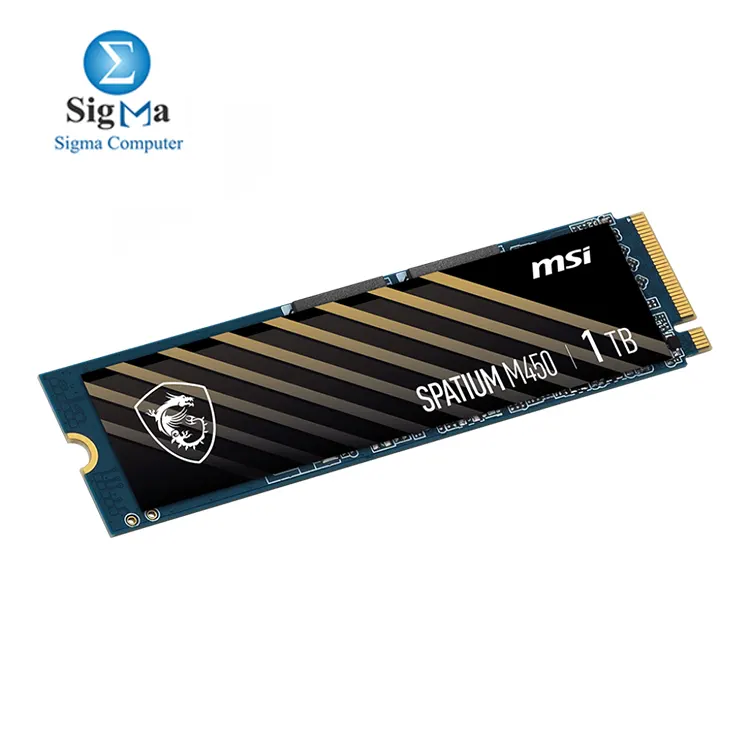 MSI SPATIUM M450 1TB PCIe 4.0 NVMe M.2 – Up to 3600MB/s read, 3000MB/s write, PHISON E19T controller, 3D NAND, 600TBW