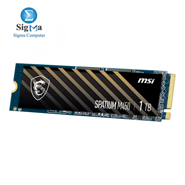 MSI SPATIUM M450 1TB PCIe 4.0 NVMe M.2 – Up to 3600MB/s read, 3000MB/s write, PHISON E19T controller, 3D NAND, 600TBW