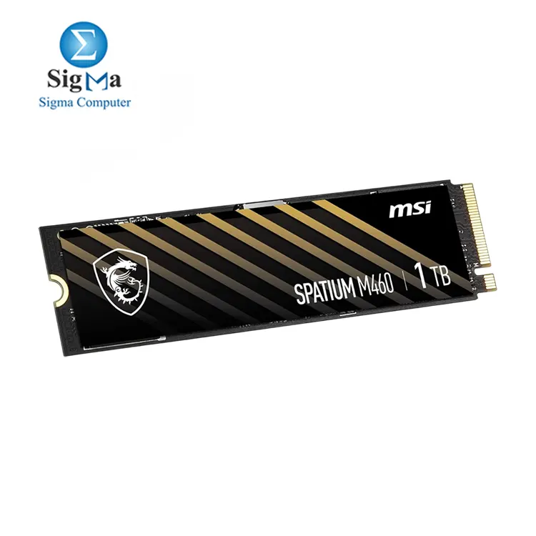 MSI SPATIUM M460 1TB PCIe 4.0 NVMe M.2 SSD – Up to 5000MB/s read, 4500MB/s write, 600TBW endurance, PCIe Gen4x4