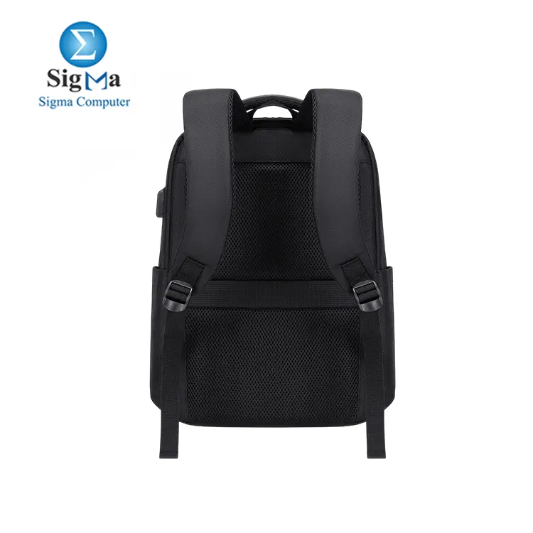 Rahala Backpack RAL-503 – Durable denim, lightweight (0.76kg), smart storage, and a versatile black design (43×37×14cm)