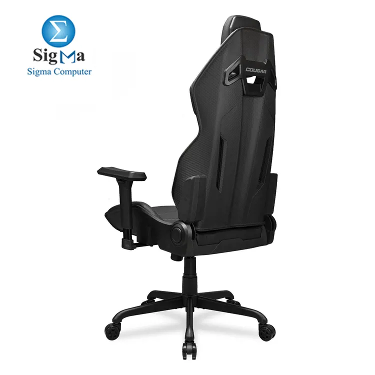 Cougar Hotrod Gaming Chair Supports up to 136 kg  150   reclining  PAFRP shell  Hyper-Dura leatherette  3D armrests  ergonomic cushions  noise-reducing casters  and Class 4 gas lift Black
