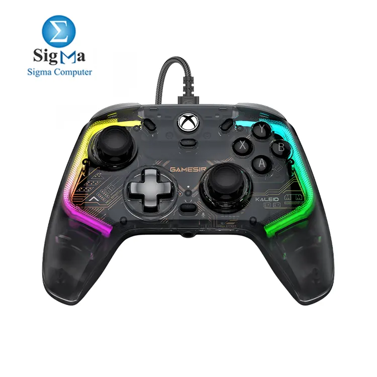 GameSir Kaleid Wired Controller features Hall Effect sticks, multi-platform support, plug-and-play USB-C, advanced vibration feedback, customizable lighting, and an ergonomic design Compatible with Xbox Series X|S, Xbox One, Windows 10/11